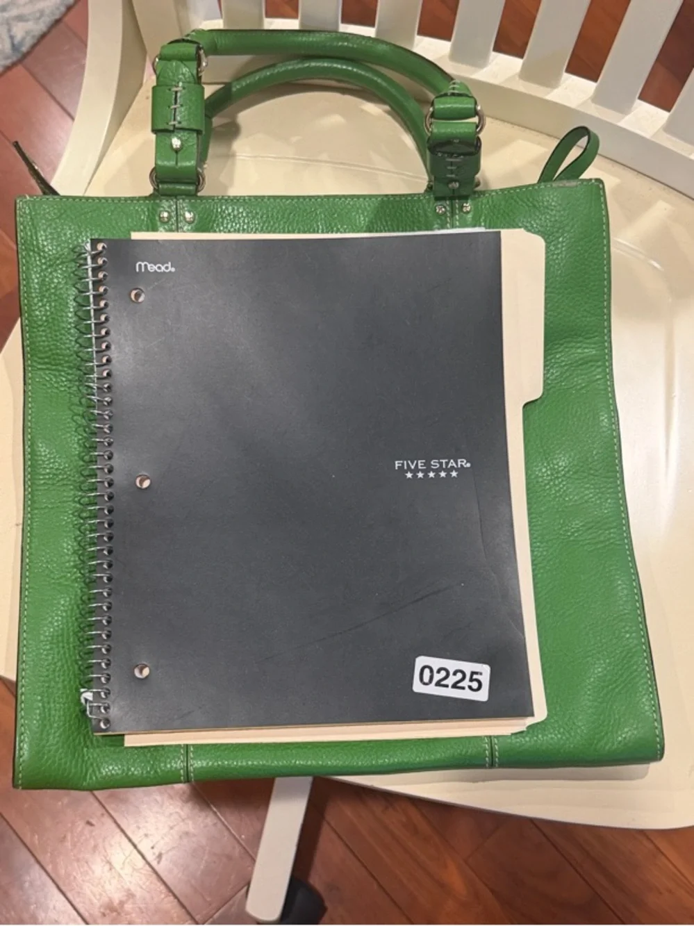 Kate Spade Vintage Pebbled Leather Tote / Shoulder Bag - Kelly Green